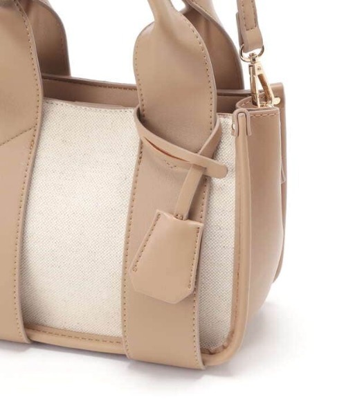 N.（N. Natural Beauty Basic）（エヌエヌナチュラルビューティーベーシック）の「◆ワイドハンドルミニトートバッグ（トートバッグ・レディース・ベージュ/パープル/ブラック・ﾌﾘ-）」の11枚目の写真