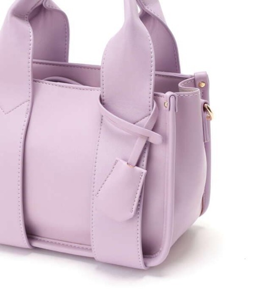 N.（N. Natural Beauty Basic）（エヌエヌナチュラルビューティーベーシック）の「◆ワイドハンドルミニトートバッグ（トートバッグ・レディース・ベージュ/パープル/ブラック・ﾌﾘ-）」の10枚目の写真