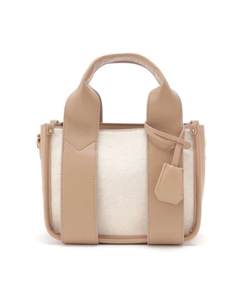 N.（N. Natural Beauty Basic）（エヌエヌナチュラルビューティーベーシック）の「◆ワイドハンドルミニトートバッグ（トートバッグ・レディース・ベージュ/パープル/ブラック・ﾌﾘ-）」の12枚目の写真