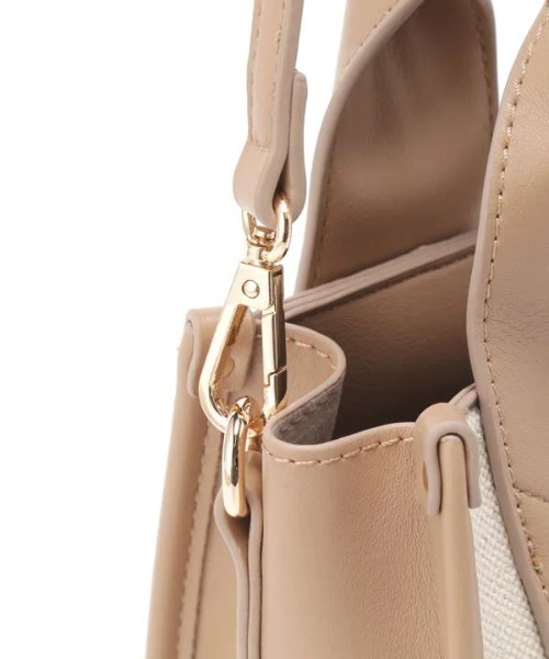 N.（N. Natural Beauty Basic）（エヌエヌナチュラルビューティーベーシック）の「◆ワイドハンドルミニトートバッグ（トートバッグ・レディース・ベージュ/パープル/ブラック・ﾌﾘ-）」の17枚目の写真