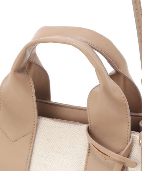 N.（N. Natural Beauty Basic）（エヌエヌナチュラルビューティーベーシック）の「◆ワイドハンドルミニトートバッグ（トートバッグ・レディース・ベージュ/パープル/ブラック・ﾌﾘ-）」の18枚目の写真