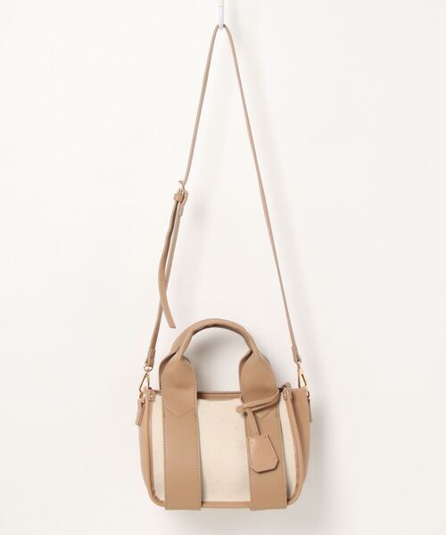 N.（N. Natural Beauty Basic）（エヌエヌナチュラルビューティーベーシック）の「◆ワイドハンドルミニトートバッグ（トートバッグ・レディース・ベージュ/パープル/ブラック・ﾌﾘ-）」の7枚目の写真