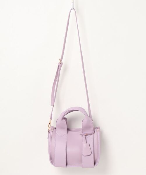 N.（N. Natural Beauty Basic）（エヌエヌナチュラルビューティーベーシック）の「◆ワイドハンドルミニトートバッグ（トートバッグ・レディース・ベージュ/パープル/ブラック・ﾌﾘ-）」の8枚目の写真