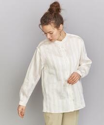 BEAUTY&YOUTH UNITED ARROWS | BY ラメストライプバンドカラーシャツ(シャツ/ブラウス)