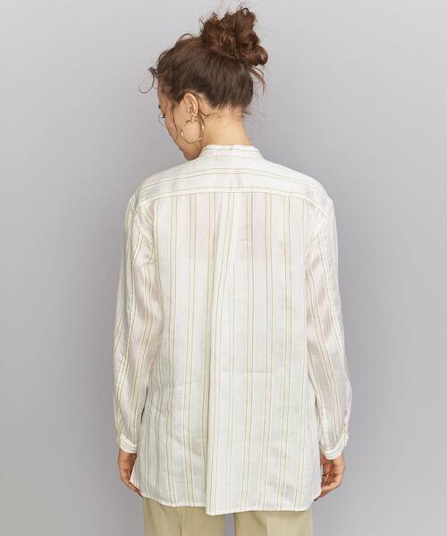 BEAUTY&YOUTH UNITED ARROWS（ビューティーアンドユースユナイテッドアローズ）の「BY ラメストライプバンドカラーシャツ（シャツ/ブラウス・レディース・ベージュ/イエロー・FREE）」の14枚目の写真