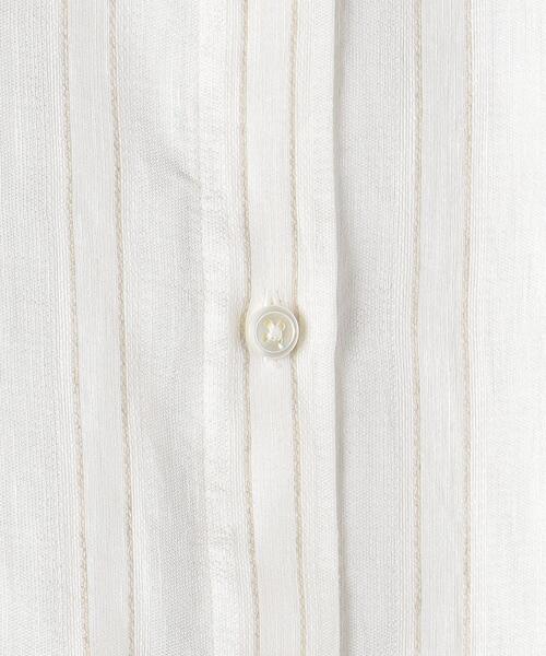 BEAUTY&YOUTH UNITED ARROWS（ビューティーアンドユースユナイテッドアローズ）の「BY ラメストライプバンドカラーシャツ（シャツ/ブラウス・レディース・ベージュ/イエロー・FREE）」の9枚目の写真