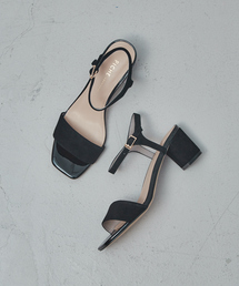 Au BANNISTER | 【販売店舗限定】ダブルストラップチャンキーヒールサンダル(サンダル)