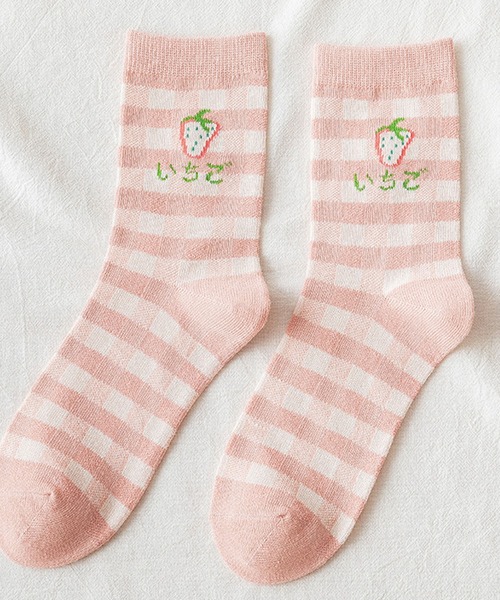 「kakko」（カッコ）の「レディース クルー丈ソックス（ソックス/靴下・レディース・A/B/C/D/E/F/G/H/I/J/K/L/M/N/O/P/Q/R/S/T・FREE）」の7枚目の写真