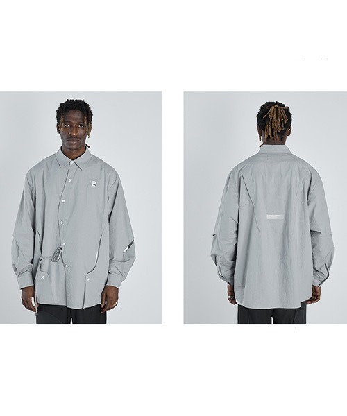 HARSH AND CRUEL（ハーシュアンドクルーエル）の「【Harsh and Cruel】Deformation Cutting Shirts HX211030113（シャツ/ブラウス・メンズ・グレー・S/M/L/XL）」の12枚目の写真