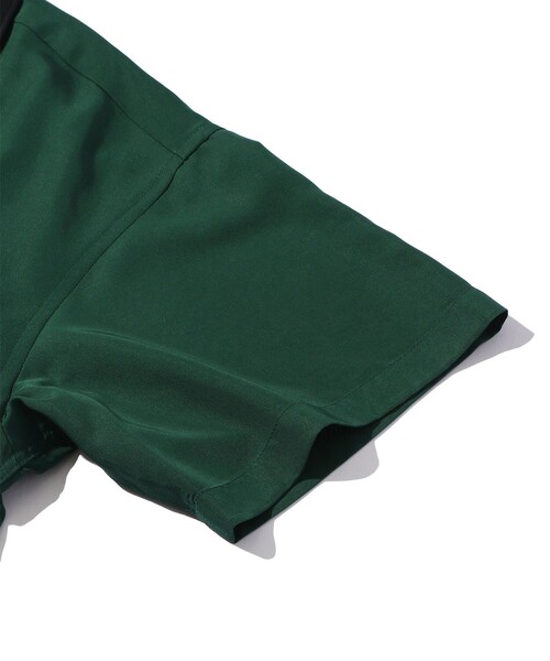 UNDERCOVER　ペールグリーン　ガラスビーズ刺繍　オープンカラーシャツ FREAK'S STORE（フリークスストア）の「WEB限定 GREENROOM