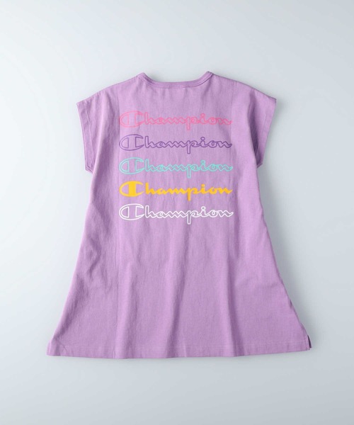 Champion(チャンピオン)の「【Champion】バックプリントワンピース(ワンピース・キッズ・パープル/ダークグレー・155)」の1枚目の写真