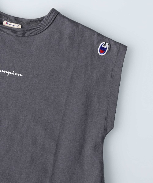 Champion(チャンピオン)の「【Champion】バックプリントワンピース(ワンピース・キッズ・パープル/ダークグレー・155)」の6枚目の写真