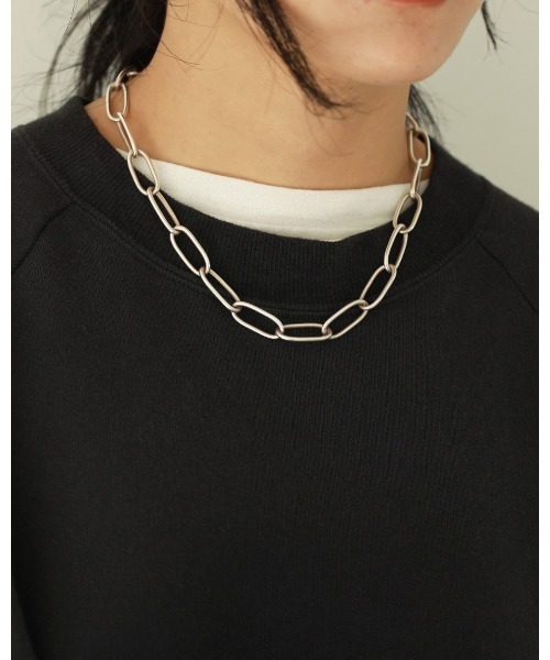 TODAYFUL（トゥデイフル）の「オーバーチェーンネックレス(SIlver925）（ネックレス・レディース・シルバー・FREE）」の4枚目の写真