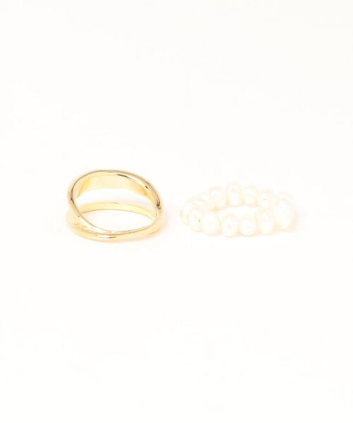 GOLDY(ゴールディ)の「【GOLDY/ゴールディ】淡水パールSETニュアンスリング(リング・レディース・ゴールド/シルバー・FREE)」の3枚目の写真