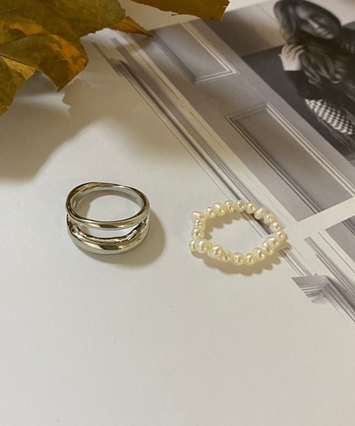 GOLDY(ゴールディ)の「【GOLDY/ゴールディ】淡水パールSETニュアンスリング(リング・レディース・ゴールド/シルバー・FREE)」の1枚目の写真