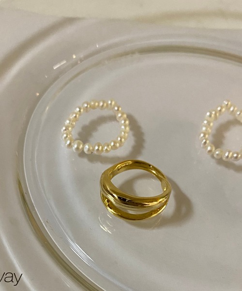GOLDY(ゴールディ)の「【GOLDY/ゴールディ】淡水パールSETニュアンスリング(リング・レディース・ゴールド/シルバー・FREE)」の2枚目の写真
