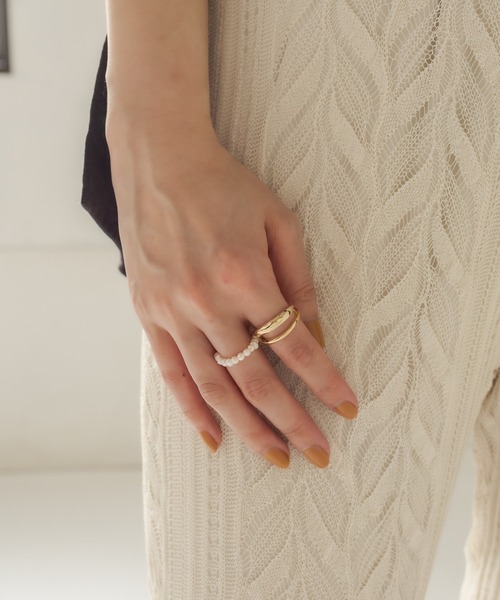 GOLDY(ゴールディ)の「【GOLDY/ゴールディ】淡水パールSETニュアンスリング(リング・レディース・ゴールド/シルバー・FREE)」の7枚目の写真