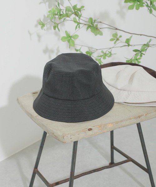 SENSE OF PLACE by URBAN RESEARCH（センスオブプレイスバイアーバンリサーチ）の「リネンライクバケットハット（ハット・メンズ・ブラウン/チャコールグレー/アイボリー・ONE）」の3枚目の写真
