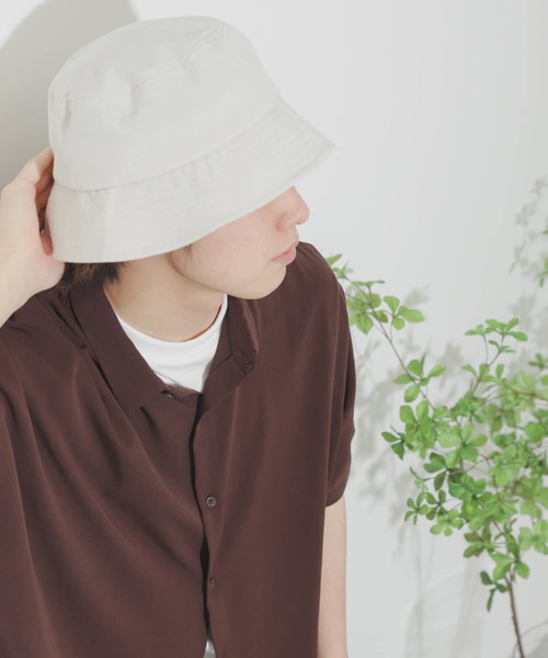 SENSE OF PLACE by URBAN RESEARCH（センスオブプレイスバイアーバンリサーチ）の「リネンライクバケットハット（ハット・メンズ・ブラウン/チャコールグレー/アイボリー・ONE）」の8枚目の写真