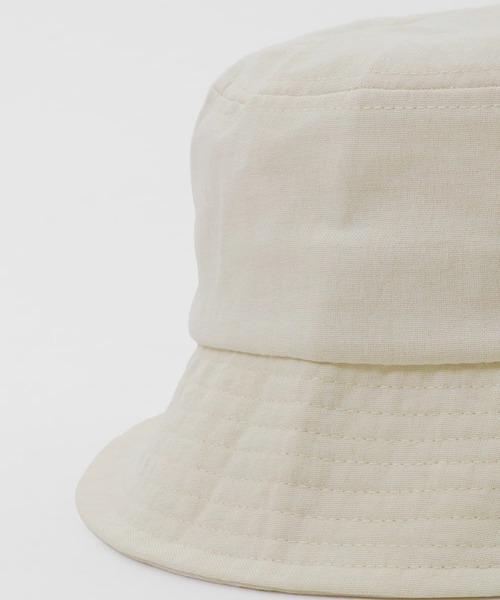 SENSE OF PLACE by URBAN RESEARCH（センスオブプレイスバイアーバンリサーチ）の「リネンライクバケットハット（ハット・メンズ・ブラウン/チャコールグレー/アイボリー・ONE）」の4枚目の写真