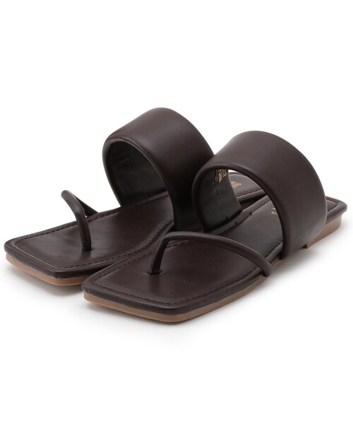 AG by aquagirl（エージーバイアクアガール）の「◆スクエアフラットトングサンダル（サンダル・レディース・オフホワイト/ブラック/ダークブラウン・02/03）」の3枚目の写真