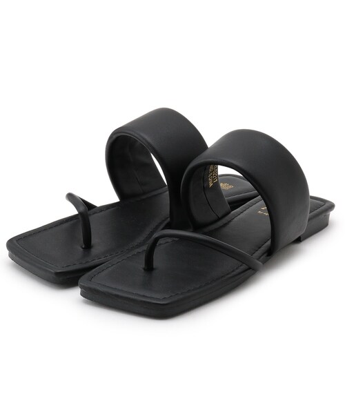 AG by aquagirl（エージーバイアクアガール）の「◆スクエアフラットトングサンダル（サンダル・レディース・オフホワイト/ブラック/ダークブラウン・02/03）」の4枚目の写真