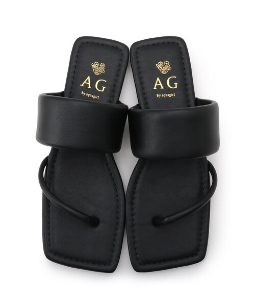 AG by aquagirl（エージーバイアクアガール）の「◆スクエアフラットトングサンダル（サンダル・レディース・オフホワイト/ブラック/ダークブラウン・02/03）」の10枚目の写真