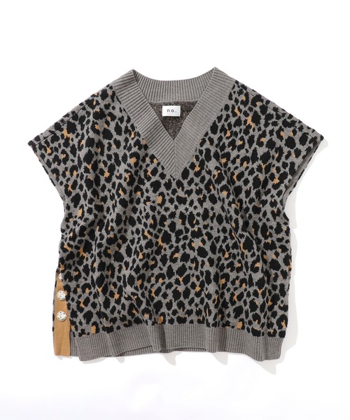 no.(ナンバー)の「【no.】LEO KNIT VEST(ベスト・メンズ・ベージュ/グレー・FREE)」の6枚目の写真