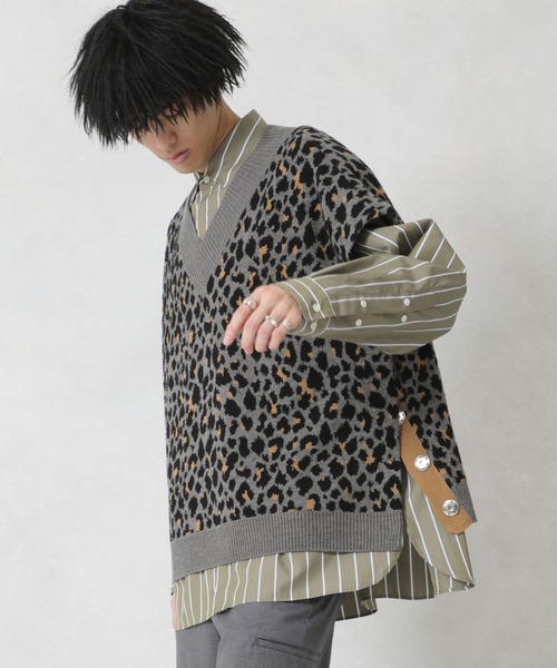 no.(ナンバー)の「【no.】LEO KNIT VEST(ベスト・メンズ・ベージュ/グレー・FREE)」の8枚目の写真