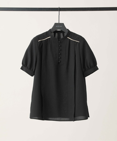 UNITED TOKYO（ユナイテッドトウキョウ）の「ペザントギャザーブラウス（シャツ/ブラウス・レディース・ホワイト/ブラック/ブルー/ブルー系その他・FREE）」の5枚目の写真
