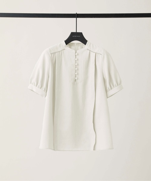 UNITED TOKYO（ユナイテッドトウキョウ）の「ペザントギャザーブラウス（シャツ/ブラウス・レディース・ホワイト/ブラック/ブルー/ブルー系その他・FREE）」の6枚目の写真