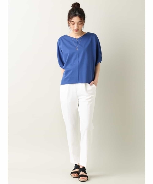 a.v.v(アーヴェヴェ)の「【ハイストレッチ】テーパードパンツ(スラックス・レディース・ミント/ホワイト/ブラック・34/36/40/42/38)」の4枚目の写真