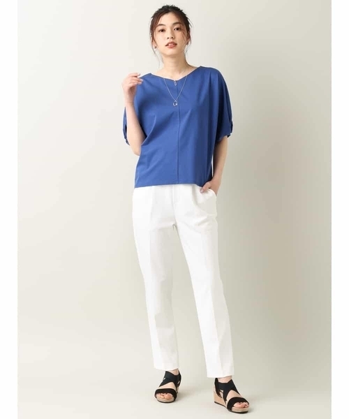 a.v.v(アーヴェヴェ)の「【ハイストレッチ】テーパードパンツ(スラックス・レディース・ミント/ホワイト/ブラック・34/36/40/42/38)」の5枚目の写真