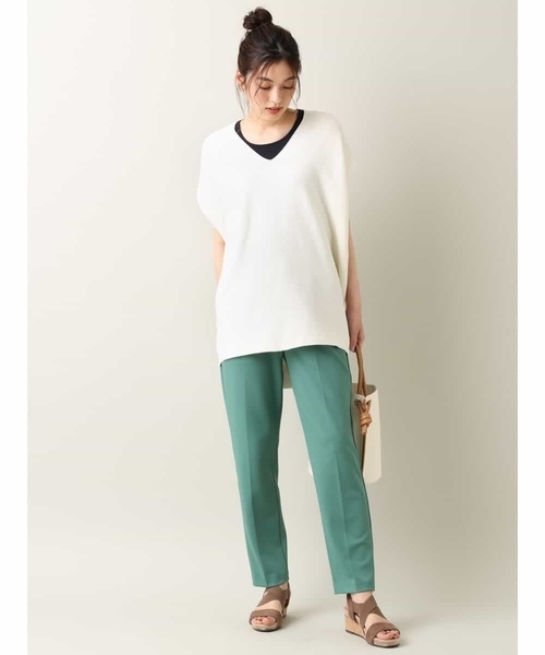 a.v.v(アーヴェヴェ)の「【ハイストレッチ】テーパードパンツ(スラックス・レディース・ミント/ホワイト/ブラック・34/36/40/42/38)」の7枚目の写真