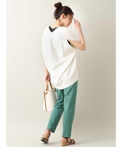 a.v.v(アーヴェヴェ)の「【ハイストレッチ】テーパードパンツ(スラックス・レディース・ミント/ホワイト/ブラック・34/36/40/42/38)」の9枚目の写真