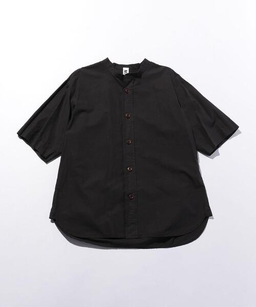 MHL.(エムエイチエル)の「<MHL.> NC POPLIN SHT/シャツ(シャツ/ブラウス・メンズ・ダークグレー/ホワイト/マスタード・LARGE/MEDIUM)」の1枚目の写真