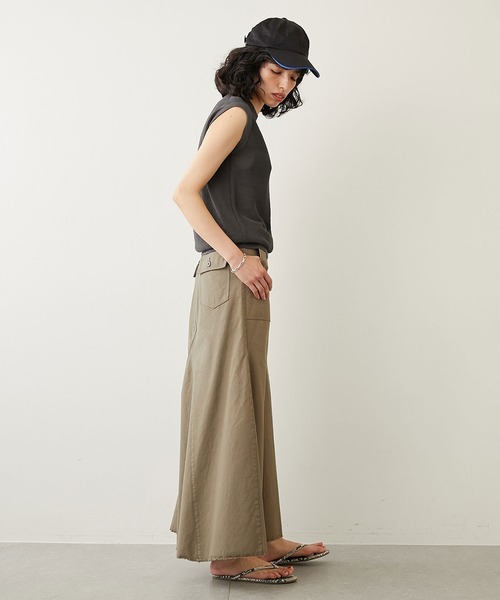 Whim Gazette（ウィムガゼット）の「WASHI ノースリプルオーバー（ニット/セーター・レディース・チャコールグレー/オレンジ/グリーン/ライトベージュ・FREE）」の22枚目の写真