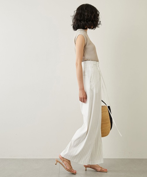 Whim Gazette（ウィムガゼット）の「WASHI ノースリプルオーバー（ニット/セーター・レディース・チャコールグレー/オレンジ/グリーン/ライトベージュ・FREE）」の8枚目の写真