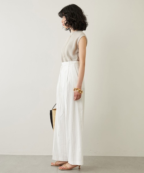 Whim Gazette（ウィムガゼット）の「WASHI ノースリプルオーバー（ニット/セーター・レディース・チャコールグレー/オレンジ/グリーン/ライトベージュ・FREE）」の18枚目の写真