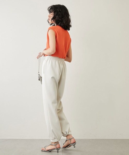 Whim Gazette（ウィムガゼット）の「WASHI ノースリプルオーバー（ニット/セーター・レディース・チャコールグレー/オレンジ/グリーン/ライトベージュ・FREE）」の10枚目の写真