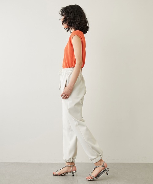 Whim Gazette（ウィムガゼット）の「WASHI ノースリプルオーバー（ニット/セーター・レディース・チャコールグレー/オレンジ/グリーン/ライトベージュ・FREE）」の5枚目の写真