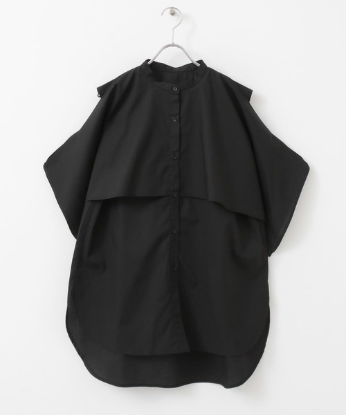 KBF(ケイビーエフ)の「2WAYマントブラウス(シャツ/ブラウス・レディース・ブラック/オフホワイト/オレンジ・ONE)」の16枚目の写真