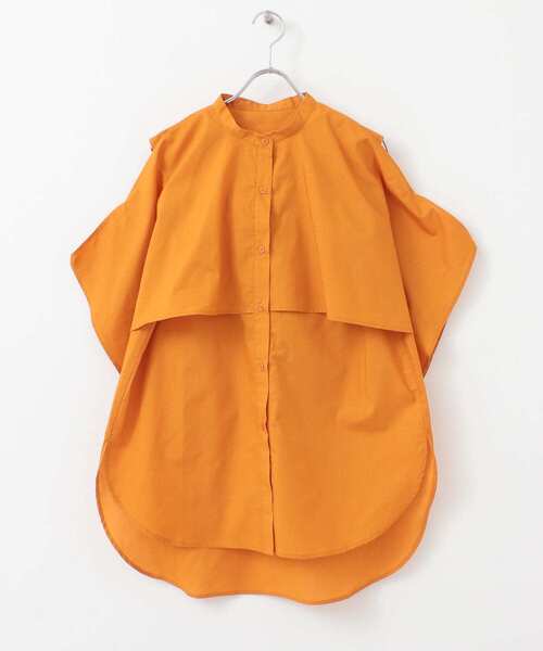 KBF(ケイビーエフ)の「2WAYマントブラウス(シャツ/ブラウス・レディース・ブラック/オフホワイト/オレンジ・ONE)」の13枚目の写真