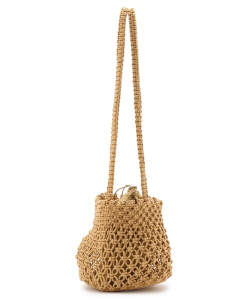 SHOO・LA・RUE（シューラルー）の「◆マクラメトート（トートバッグ・レディース・ブラック/ナチュラル/ブラウン系・00）」の5枚目の写真