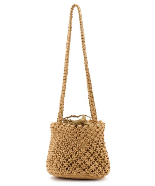 SHOO・LA・RUE（シューラルー）の「◆マクラメトート（トートバッグ・レディース・ブラック/ナチュラル/ブラウン系・00）」の6枚目の写真