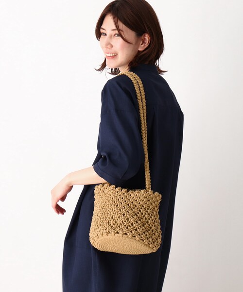 SHOO・LA・RUE（シューラルー）の「◆マクラメトート（トートバッグ・レディース・ブラック/ナチュラル/ブラウン系・00）」の9枚目の写真