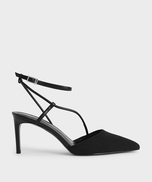 CHARLES & KEITH(チャールズ & キース)の「リネンアシンメトリックパンプス / Linen Asymmetric Pumps(パンプス・レディース・ライトブルー/ブラック/ベージュ・22.5cm/23cm/23.5cm/24.5cm/25cm/25.5cm)」の2枚目の写真