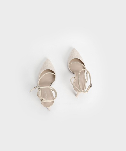 CHARLES & KEITH(チャールズ & キース)の「リネンアシンメトリックパンプス / Linen Asymmetric Pumps(パンプス・レディース・ライトブルー/ブラック/ベージュ・22.5cm/23cm/23.5cm/24.5cm/25cm/25.5cm)」の5枚目の写真