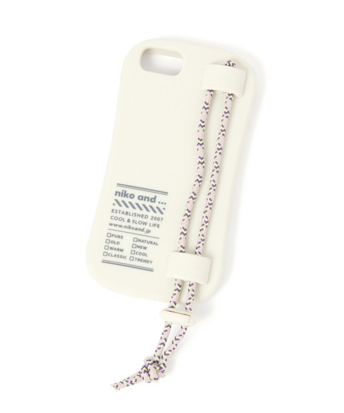 niko and...（ニコアンド）の「オリジナルニコロゴシリコンコードiPhoneケース(7/8/SE2/SE3)（スマホケース/カバー・レディース・ホワイト/グレー/ブラック・0）」の4枚目の写真