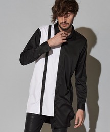 NO ID. | ms4726-ダブルプラケットロングＳＨ シャツ(シャツ/ブラウス)